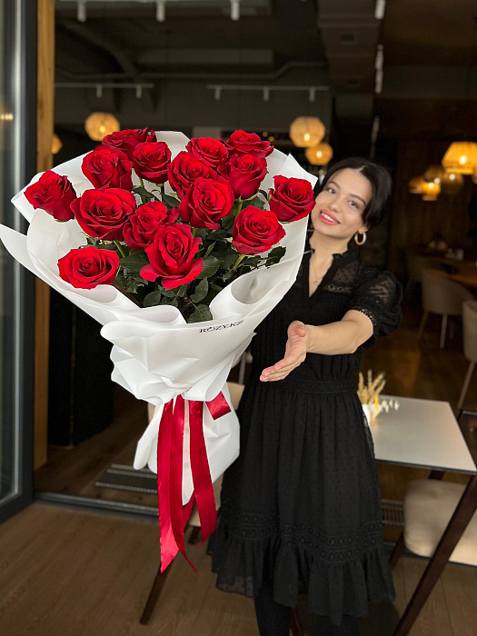 Букет из 15 метровых (90-100см) - купить в Астане с доставкой