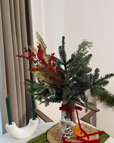 Новогодний бокс "Сам себе флорист" с доставкой по Астане